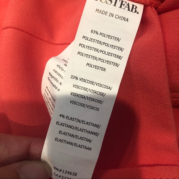 Justfab coral career pants size small tapered - Picture 6 of 6